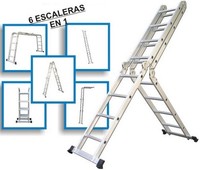 Escalera Articulada de Aluminio Nacional 16 Escalones