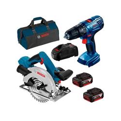 Combo Taladro Atornillador Percutor Bosch GSB 180-LI y Sierra Circular Bosch GKS 18V-57