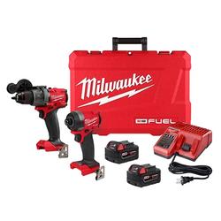 Combo Taladro Atornillador Percutor y Atornillador de Impacto Milwaukee 3697-259A